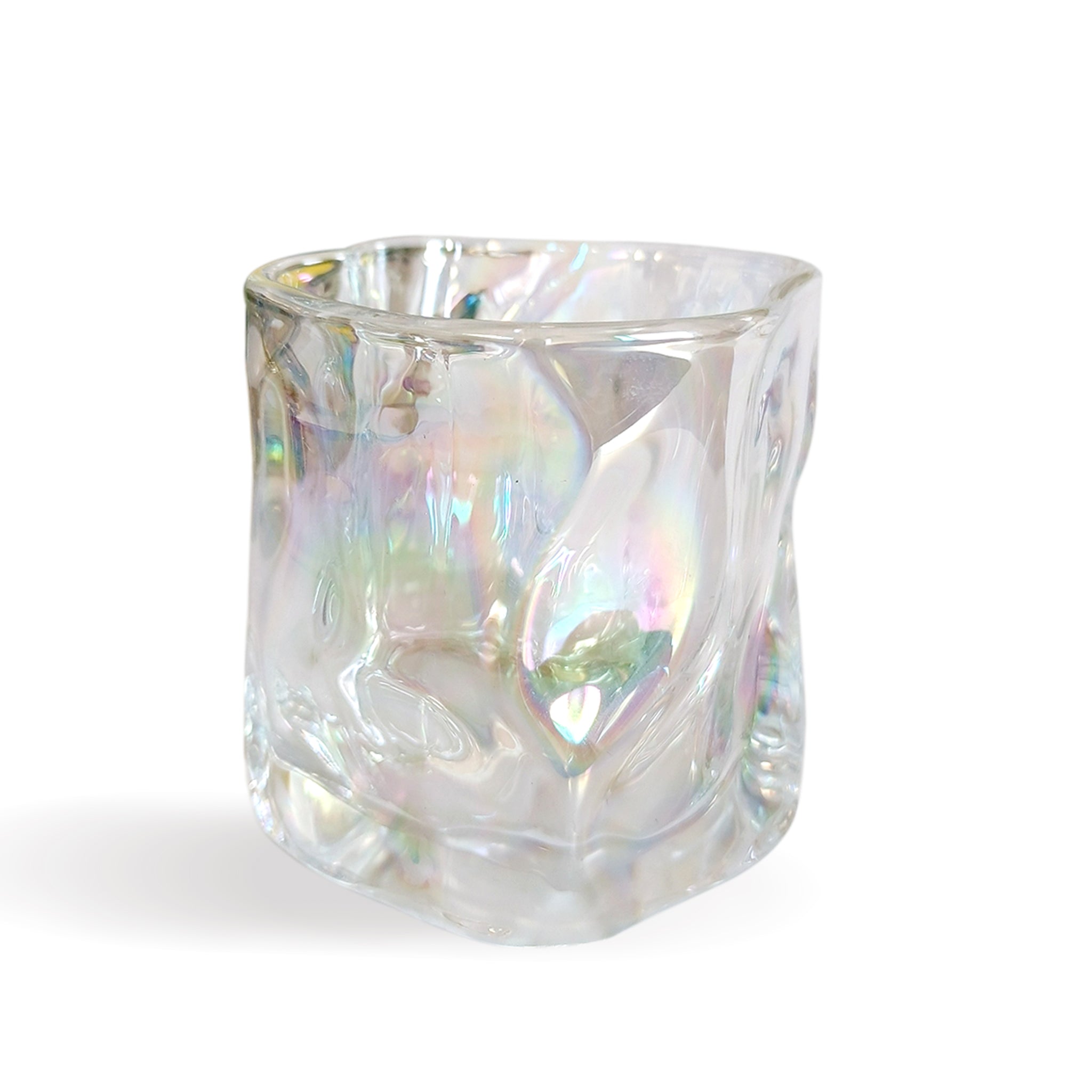 Clear Blown Glass Candle
